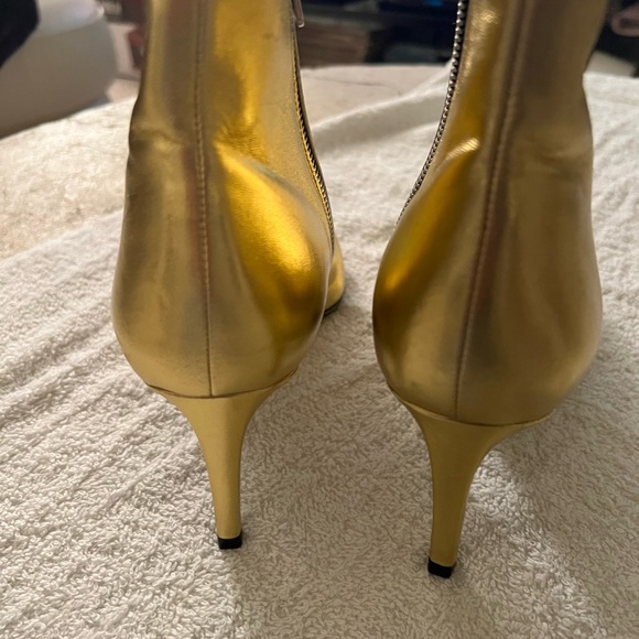 RAG & BONE METALLIC GOLD LEATHER ANKLE BOOTS… SIZE 40/9.5 MEDIUM… NWOB 3” HEELS - Picture 3 of 14